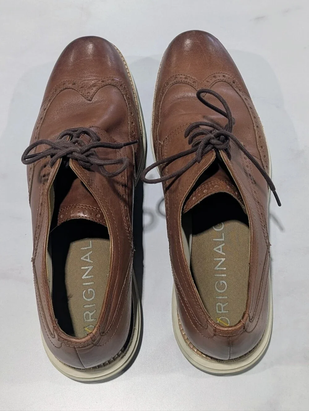 Cole Haan Brown Wingtip Derby Oxfords